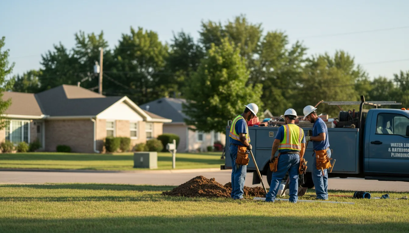 Residential water line and bathroom plumbing service in Palmyra, VA